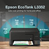 Epson EcoTank A4 Wi-Fi All-in-One Ink Tank Printer | Scanner | copy | Wi-Fi | Air Print | Black | L3352