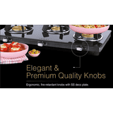 USHA Ebony Neo Slim GS3 glass cooktop | Black