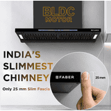Faber HOOD SLIMX HC SC FL BK BLDC IN 90-T Wall Mounted Chimney | 90cm | Black