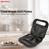 Havells Quick Crunch Sandwich Maker | 2 Slice | 800 W | Black