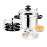 Prabha Elite Multi Steamer Cum Idly Cooker | 4 Plates