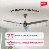 Impex Atom BLDC Ceiling Fan | 1200 mm | Smoke Brown