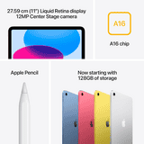 Apple iPad A16 | 128 GB | Wi-Fi Only | Silver | MD3Y4HN/A | NM