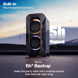 Zebronics Zeb Roxor Plus Trolly DJ Speaker | 180 W | Black