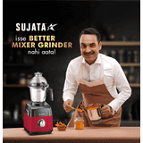Sujata Mixer Grinder | 3 Jar | 1000 W | Red and Black | MG02