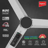 Impex 1200 mm BLDC Ceiling Fan with Remote Control | 5 star | High Air Delivery with 380 RPM | Matte White