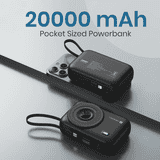 Portronics Power Shutter Wireless Fast Charging Powerbank | 20000mAh | 22.5 W | Multicolour | POR 3016