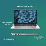 Dell 15 Thin and Light Laptop | Intel Core Ultra 7 | 16 GB | 512 GB | Windows 11 Home | Platinum Silver | CD15260CTOH5RINS1
