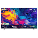 Haier Mini LED AI Smart Google TV | 139 Cm ( 55 Inch ) | Black | 55M70UHMINI