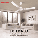 Havells Exter Neo Ceiling Fan | 1200 mm | Elegant White Chrome