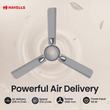 Havells Exter Neo Ceiling Fan | 1200 mm | Grey