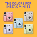 Fujifilm Instax Mini SE Fun Pack Instant Camera with 10 Shots | Purple