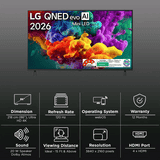 LG QNED evo AI 4K Ultra HD MiniLED Smart TV | 217 Cm ( 86 Inch ) | 2026 Model | Black | 86QNED85BLA