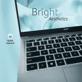 Acer Aspire Pro Thin and Light Laptop | Intel Core Ultra 5 | 8 GB | 512 GB | Windows 11 Home | Light Silver | UN.37SSI.002