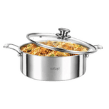 Nolta Stainless Steel Casserole Biriyani Pot | 24 Cm | Silver