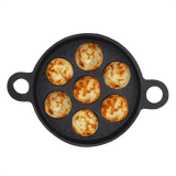 The Indus Valley Super Smooth Cast Iron Paniyaram Pan | 7Pit | Black