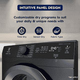 Electrolux Fully Automatic Front Load Dryer | Reverse Tumbling | 8.5Kg | Dark Silver | EDV854N3SB