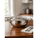 Milton Triply Deep Kadhai With Lid | 22 cm