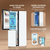 Haier Frost Free Side by Side Refrigerator | 598 L | 3 Star | Pearl White Glass | HRT-683PWGU1