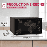LG Convertible Microwave Oven with Air Fry | Charcoal Lighting Heater | 28 L | Black | MJEN286UGWF