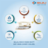 BAJAJ Majesty Dry Iron | 1000 W | ivory