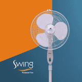 HAVELLS Swing Pedestal Fan | 400 mm | 3 Blade | White