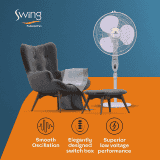 HAVELLS Swing Pedestal Fan | 400 mm | 3 Blade | White
