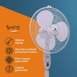 HAVELLS Swing Pedestal Fan | 400 mm | 3 Blade | White