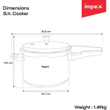 Impex EP Induction Base Pressure Cooker | Stainless Steel