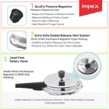 IMPEX ECO Induction Bottom Pressure Cooker | 5 L | Aluminium
