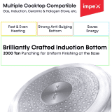 Impex ECO 3 Litre Induction Base Aluminium Pressure Cooker With Outer Lid