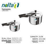 Nolta Stainless Steel Inner Lid Pressure Cooker | Salsa | 3 Ltr | Silver