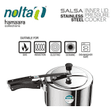 Nolta Stainless Steel Inner Lid Pressure Cooker | Salsa | 3 Ltr | Silver