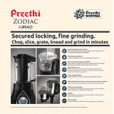 Preethi Zodiac Cosmo MG 236 750 Juicer Mixer Grinder | 5 Jars | Black