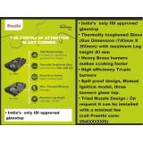 Preethi Zeal Glass Manual Gas Stove | 2 Burners