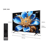 TCL 4K QLED Ultra HD Smart Google TV | 108cm ( 43 inch ) | Black | 43T69D