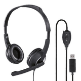 Hama HS USB250 Wired Headphone | Black | 139928