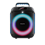 Philips Bluetooth Party Speaker with Wireless Microphone | 80W | Bluetooth 5.4 | Black | TAX2504/94
