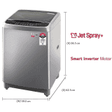 LG 10 Kg Inverter Fully-Automatic Top Loading Washing Machine T10SJSS1Z Free | Silver
