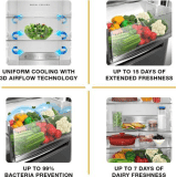 Whirlpool 325 L Frost Free Double Door Bottom Mount 3 Star Refrigerator | Omega Steel | IFPRO BM INV 340 ELT OMEGA STEEL (3S)-N