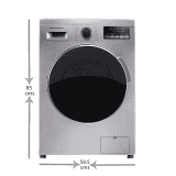 Kelvinator 7 kg Front Loading Fully Automatic Washing Machine-KWF-A700SG | Silver