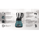 Panasonic CORAL BLUE MX - AV325 600 Mixer Grinder 3 Jars | Blue
