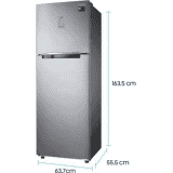 SAMSUNG 275 L Frost Free Double Door 2 Star Convertible Refrigerator | Elegant Inox | RT30T3722S8/HL