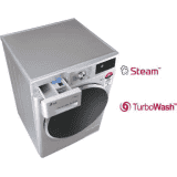 LG 8 kg 5 Star Fully Automatic Front Load with In-built Heater-FHT1408ZWL | Silver