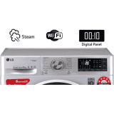 LG 8 kg 5 Star Fully Automatic Front Load with In-built Heater-FHT1408ZWL | Silver