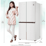 LG 595L with Inverter and Wi-Fi Side-by-Side Refrigerator | Linen White | GC-M22FAGPL