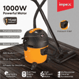 IMPEX Vacuum Cleaner | Wet & Dry Vacuum Cleaner | Yellow & Black | V C-4703