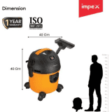 IMPEX Vacuum Cleaner | Wet & Dry Vacuum Cleaner | Yellow & Black | V C-4703