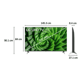 LG 164 cm | 65 inches | 4K Ultra HD Smart IPS LED TV 65UN8000PTA-Ceramic Black