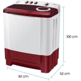 SAMSUNG 8.5 kg Semi Automatic Top Load-WT85R4200RR/TL | Red, Grey